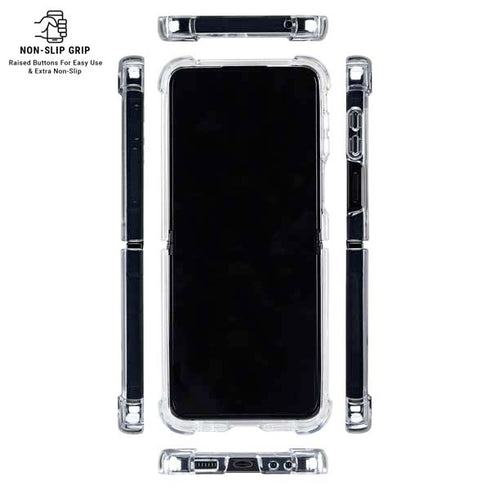 Ukraine Flag Distressed Galaxy Z Flip6 Clear Case